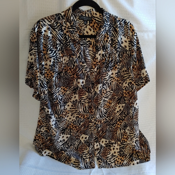 Elementz womens plus size button down top - Picture 1 of 1